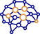 Illustration of a stylized brain made of interconnected lines and hexagonal shapes, with a blue outline and orange elements, symbolizing custom software development or scalable app solutions in neural network connectivity.